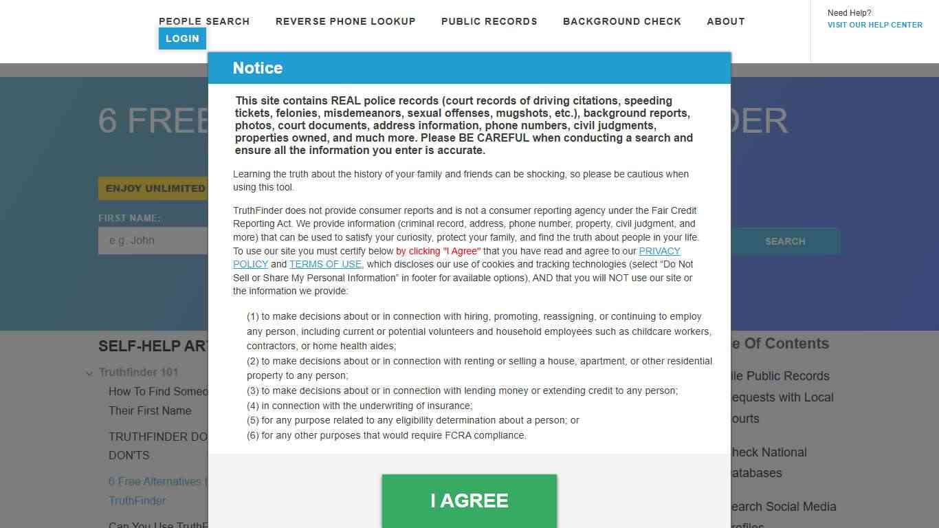 Alternatives to TruthFinder Free and Paid Options