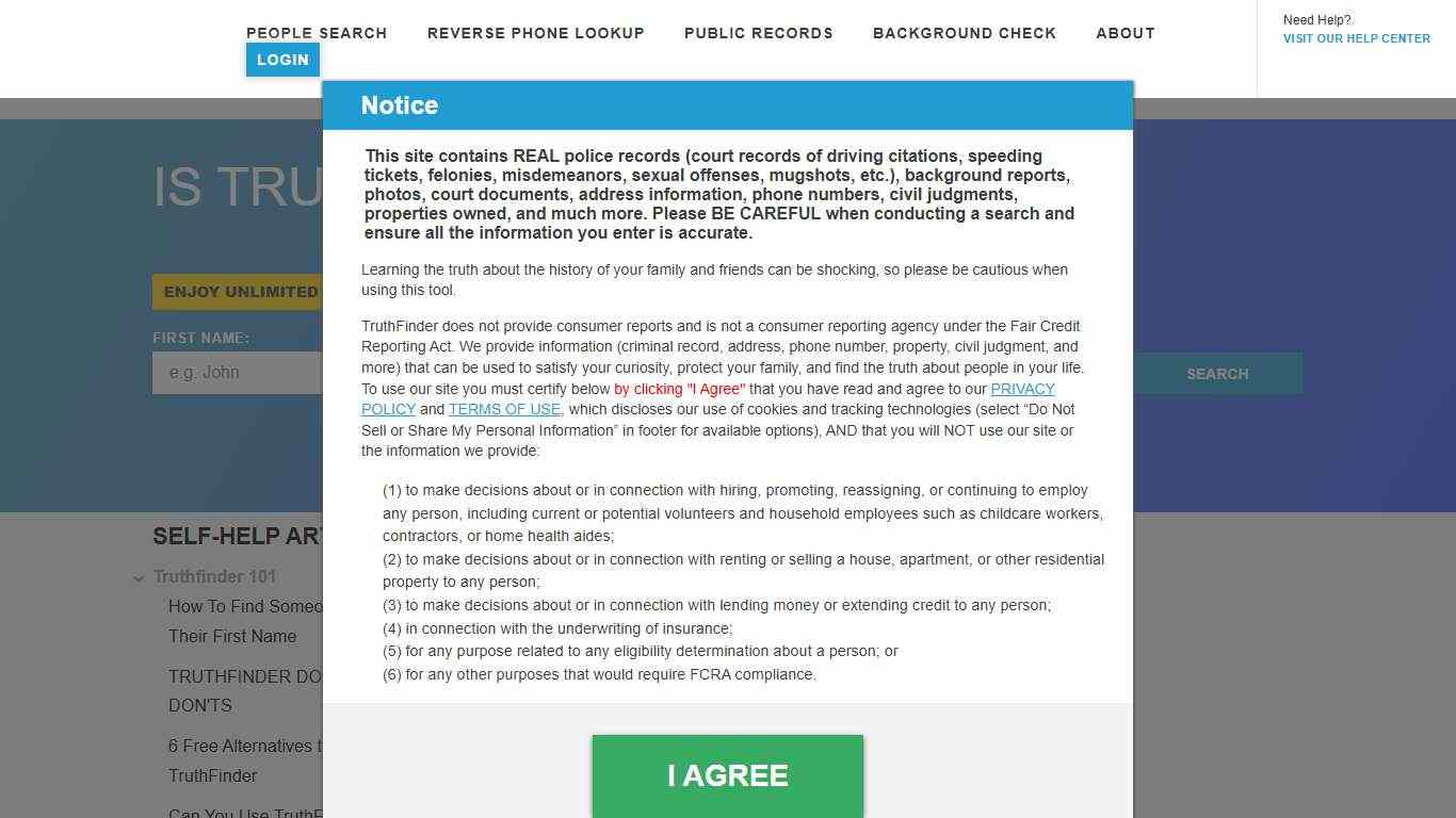 Is TruthFinder Free?